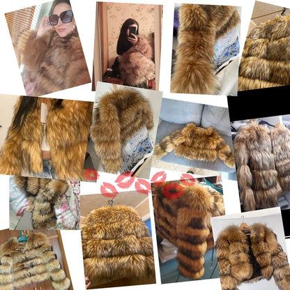 HOOOFUR Faux Fur Coat Women's Jacket Winter Fashion Warm Thick Fox Raccoon Leather 2025