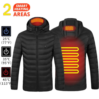 21 Areas Heated Jacket Men Warm Vest USB Self Heating 2025