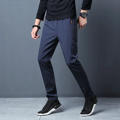 Men's Slim Fit Jogger Pants – Straight Leg, Elastic Waist, Casual Trousers