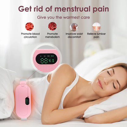 Electric Menstrual Heating Pad Warm Palace Waist Belt Period Cramp Massager Menstrual Heating Pad Dysmenorrhea Relieving Belt