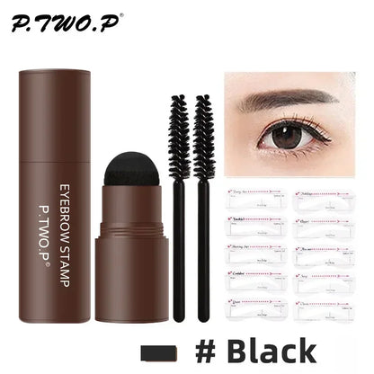 Complete Eyebrow Powder Stamp Shaping Kit Makeup Brushes Eyebrow Paint Eyebrow Pencil Eye Brows Stencil Hairline Enhance Stick